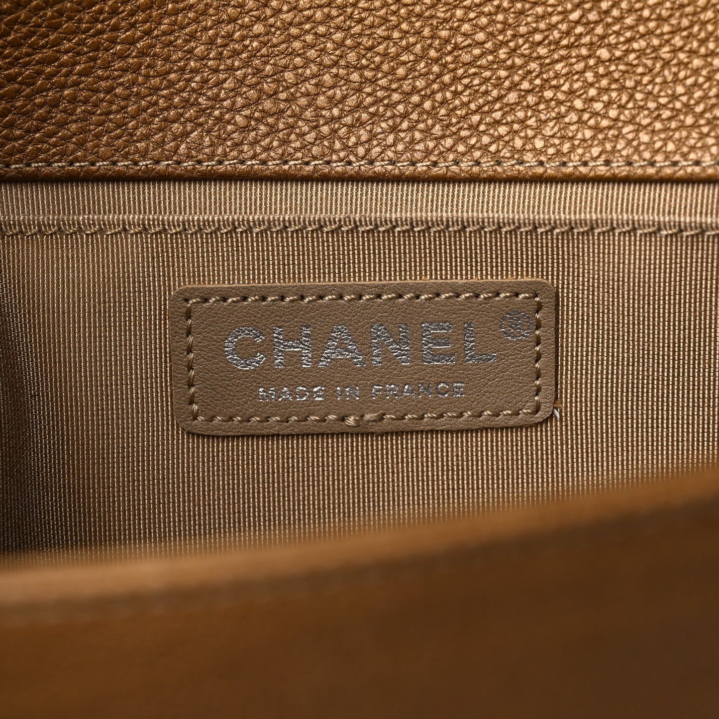 Caviar Quilted Medium Boy Flap Dark Gold