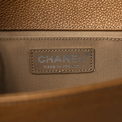 Chanel Caviar Quilted Medium Boy Flap Dark Gold 6 of 13