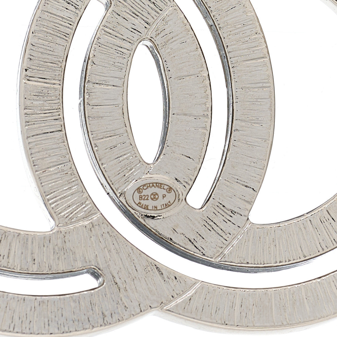 Chanel Baguette Crystal CC Brooch Silver 3 of 3
