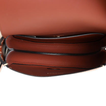 Chloe Grained Calfskin Small Darryl Saddle Crossbody Bag Sepia Brown 5 of 11