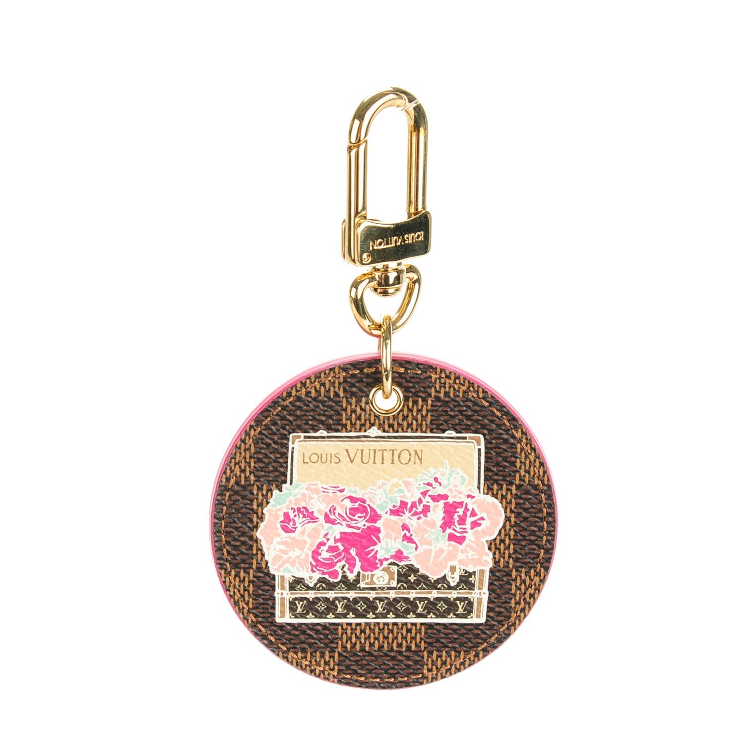 Louis Vuitton Damier Ebene Illustre Posies Bag Charm 1 of 6