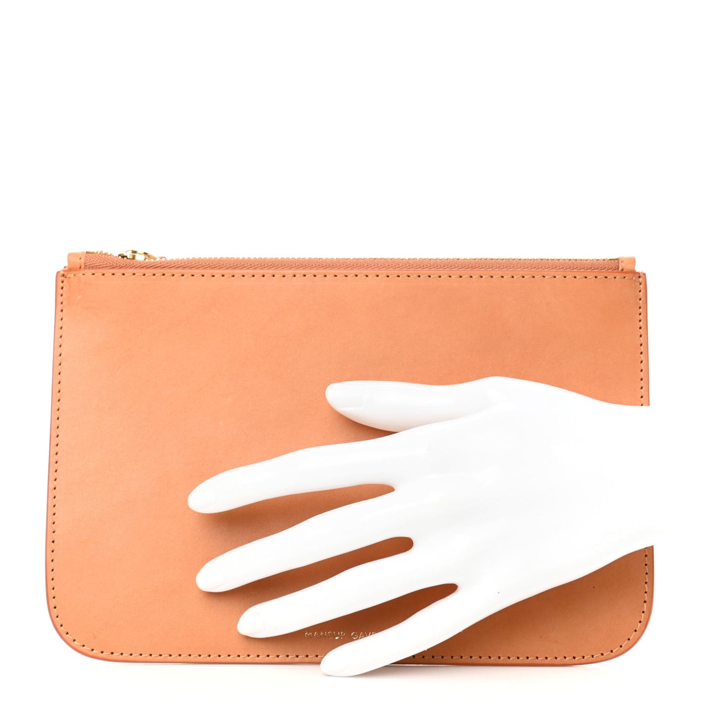 Vegetable Tanned Calfskin Bucket Bag Pouch Cammello