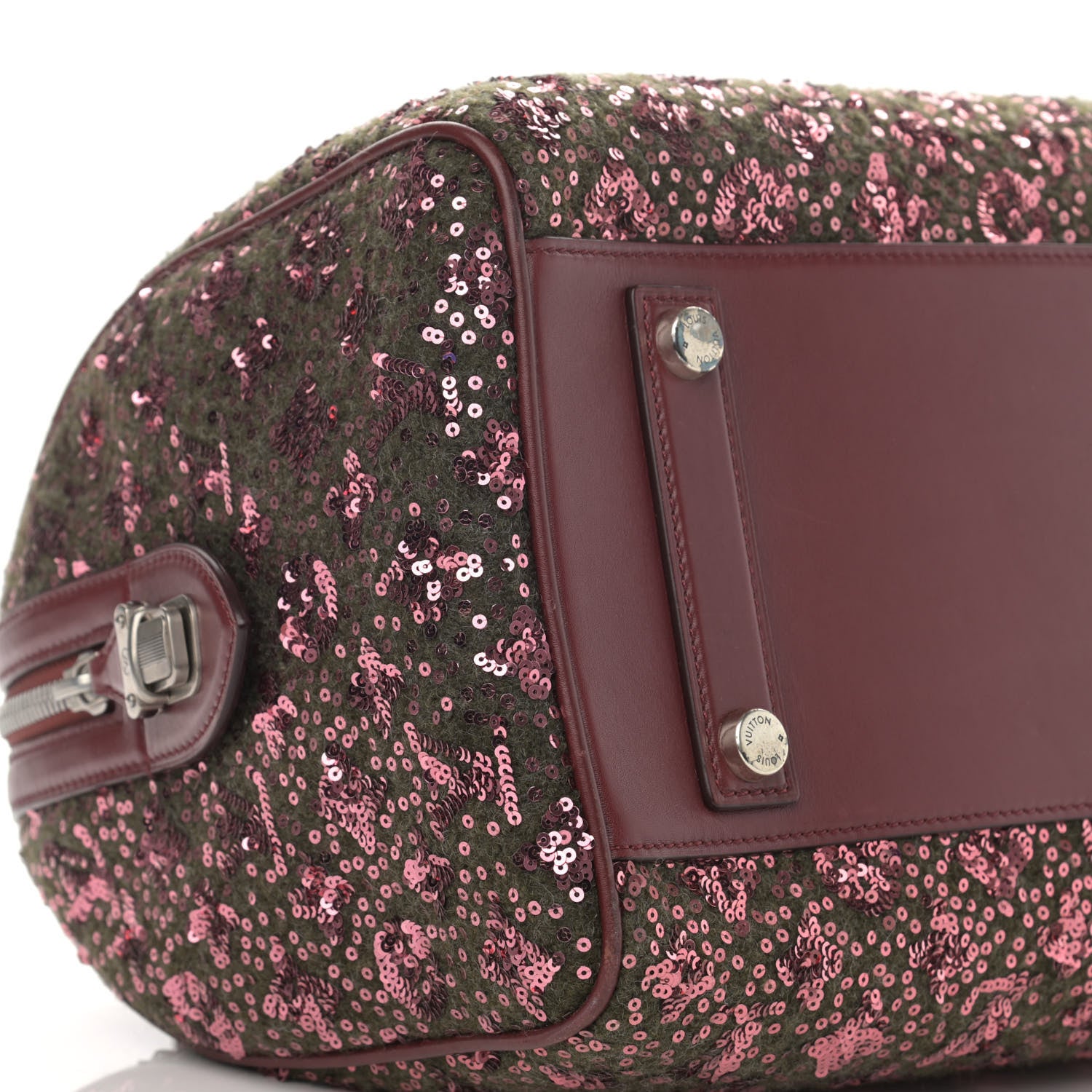 Louis Vuitton Sequin Monogram Sunshine Express Speedy Burgundy 9 of 15