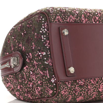 Louis Vuitton Sequin Monogram Sunshine Express Speedy Burgundy 9 of 15