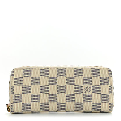 Louis Vuitton Damier Azur Clemence Wallet Rose Ballerine 1 of 8