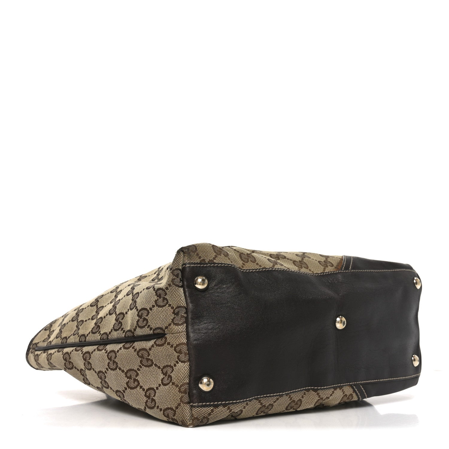 Gucci Monogram Medium New Britt Tote Brown 7 of 19