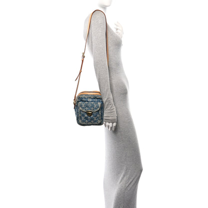 Louis Vuitton Denim Camera Bag Blue 2 of 13