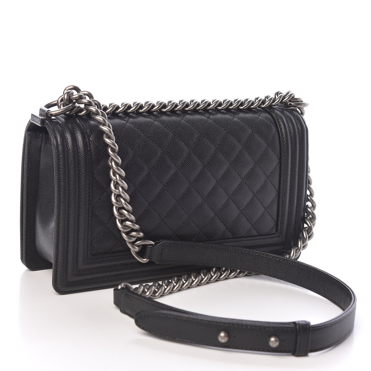 Chanel Caviar Quilted Medium Boy Flap Black 3 of 11