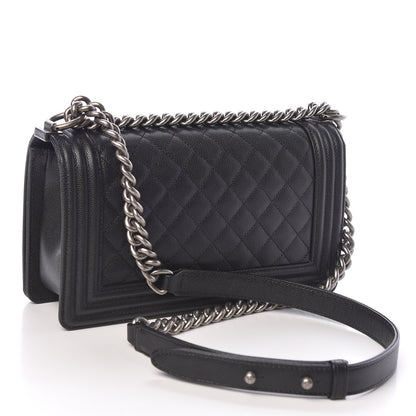 Chanel Caviar Quilted Medium Boy Flap Black 3 of 11