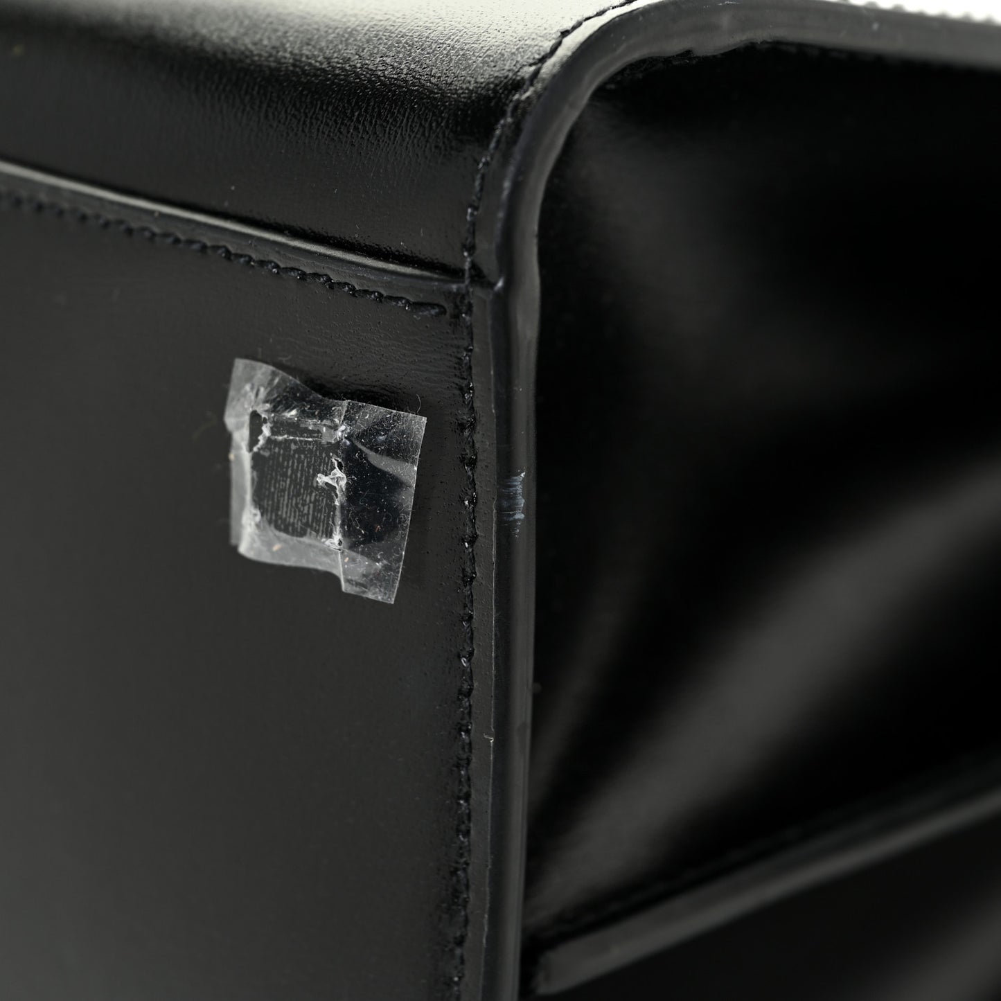 Shiny Calfskin Medium Uptown Tote Black