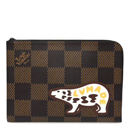 Louis Vuitton X NIGO Giant Damier Ebene Bear Pochette Jour GM 1 of 6