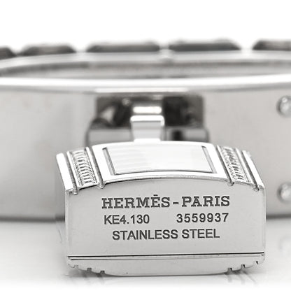 Hermes Stainless Steel Diamond 16mm Kelly Quartz Watch 3 of 4