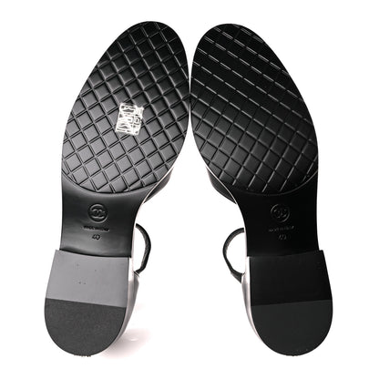 Chanel Shiny Goatskin Mary Jane Flats 40 Black 5 of 9