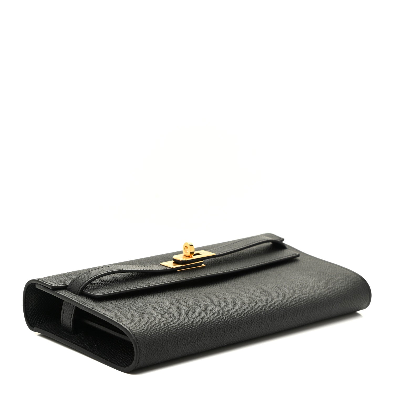 Hermes Epsom Kelly Wallet To Go Black 4 of 14