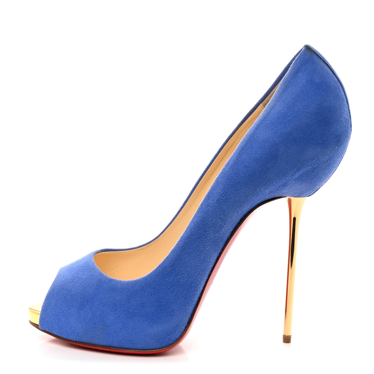 Christian Louboutin Veau Velours Open Lips Pumps 39.5 Azulejo 1 of 7