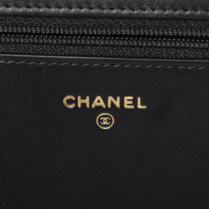 Chanel Caviar Quilted Boy Wallet On Chain WOC Black 8 of 12