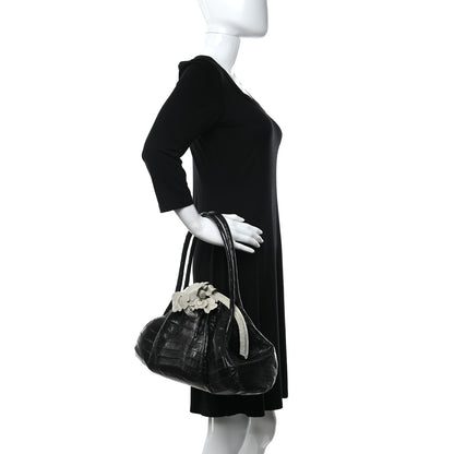 Nancy Gonzalez Crocodile Top Handle Black 2 of 9