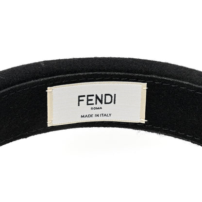 Fendi Shearling FF Logo Earmuffs Tobacco 5 of 5