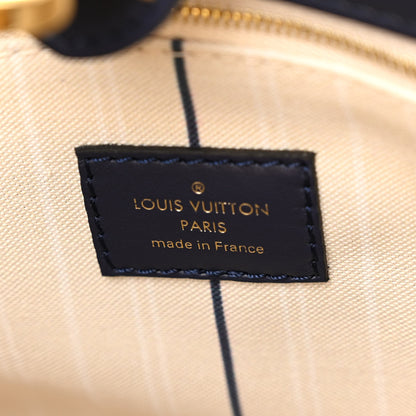 Louis Vuitton Canvas Calfskin Monogram On My Side PM Navy Blue 6 of 9