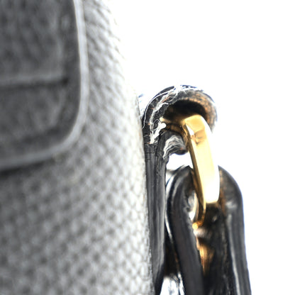 Burberry Grainy Calfskin Vintage Check Note Crossbody Bag Black 14 of 15