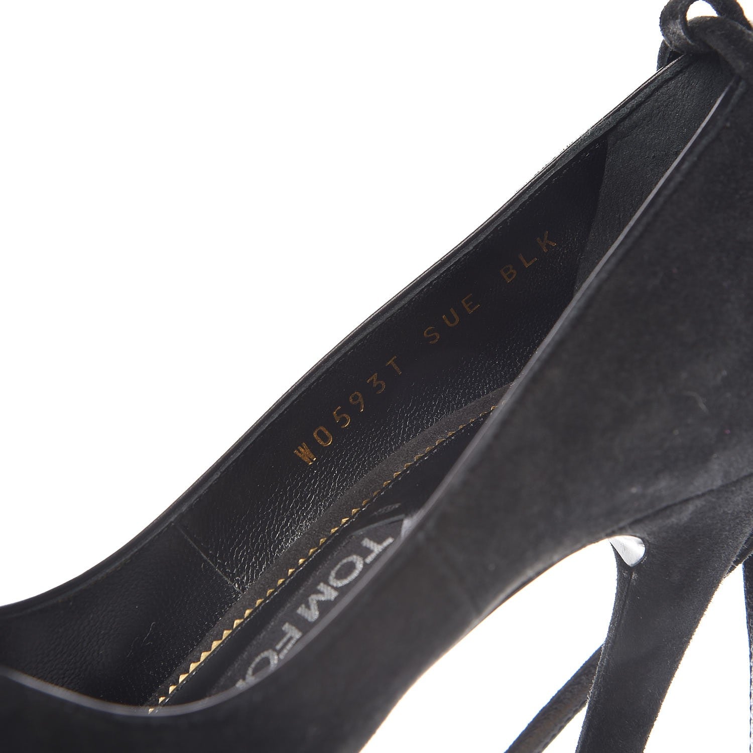 Tom Ford Suede Ankle-Lock Pumps 35 Black 10 of 12