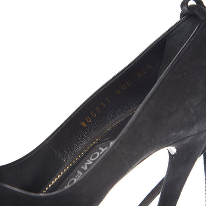Tom Ford Suede Ankle-Lock Pumps 35 Black 10 of 12