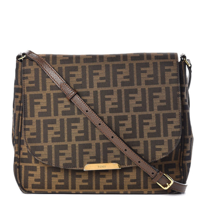 Fendi Zucca Vitello Artic Messenger Bag Tobacco Castagna 1 of 14