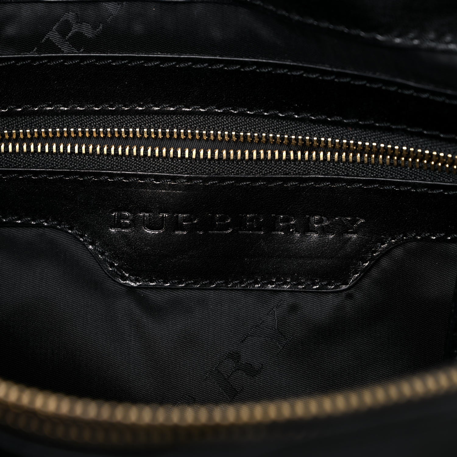 Burberry Lambskin Bridle Calfskin Medium Landscape Lynher Tote Black 7 of 18