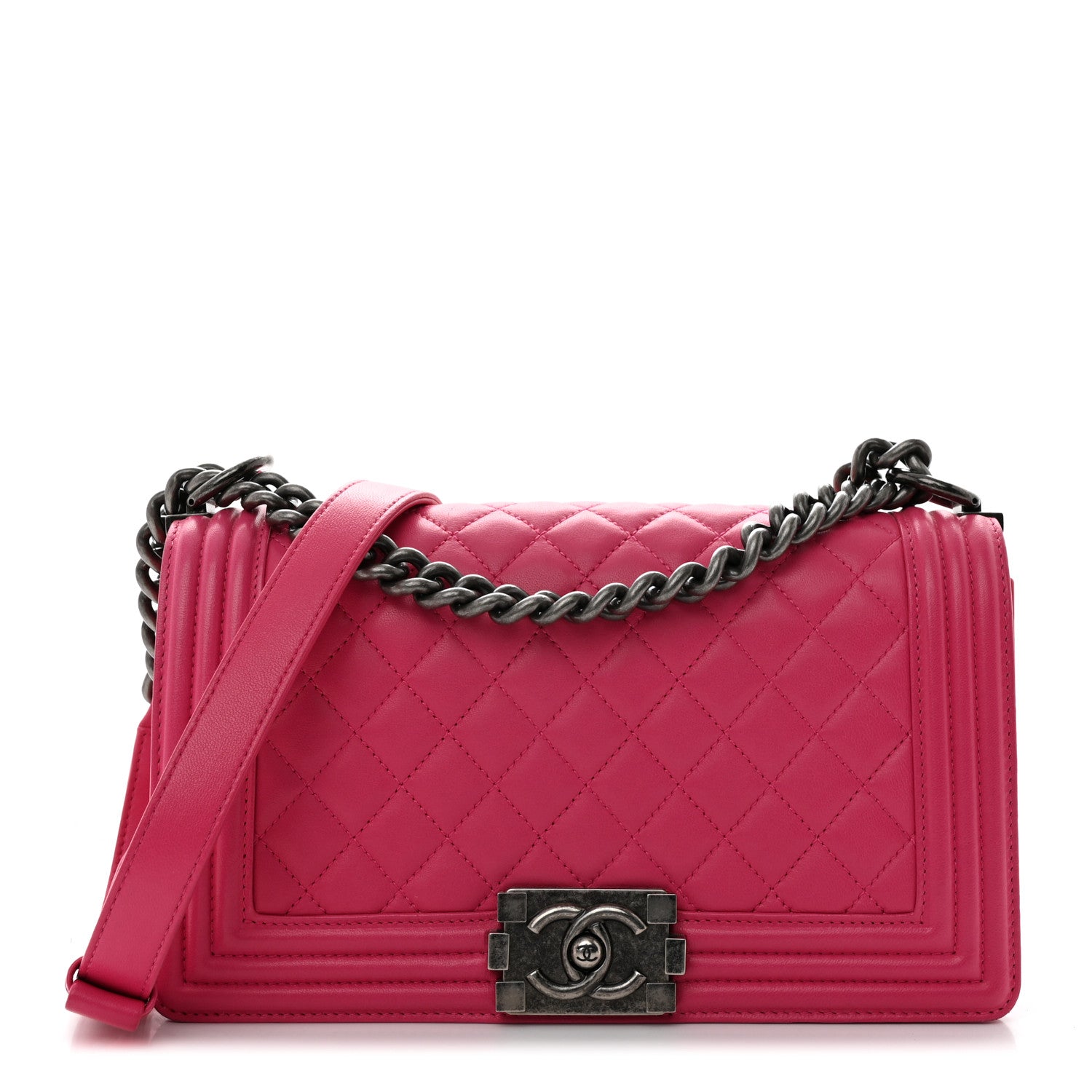 Chanel Lambskin Quilted Medium Boy Flap Pink 1 of 10