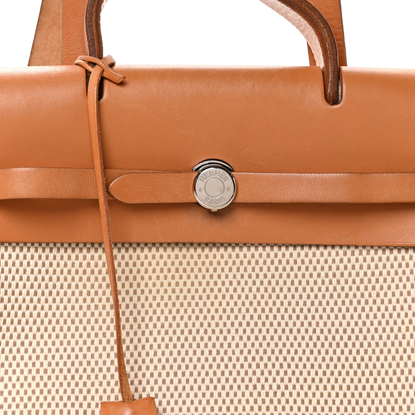 Toile Vache Calfskin Herbag 30 PM Backpack Natural