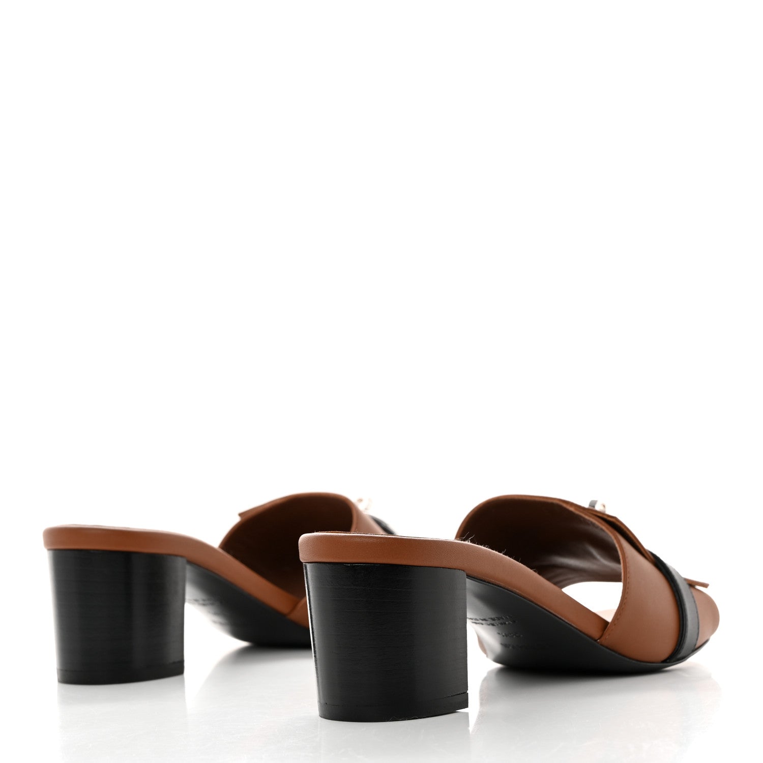 Hermes Calfskin Gigi 50 Sandals 38.5 Gold Black 4 of 9
