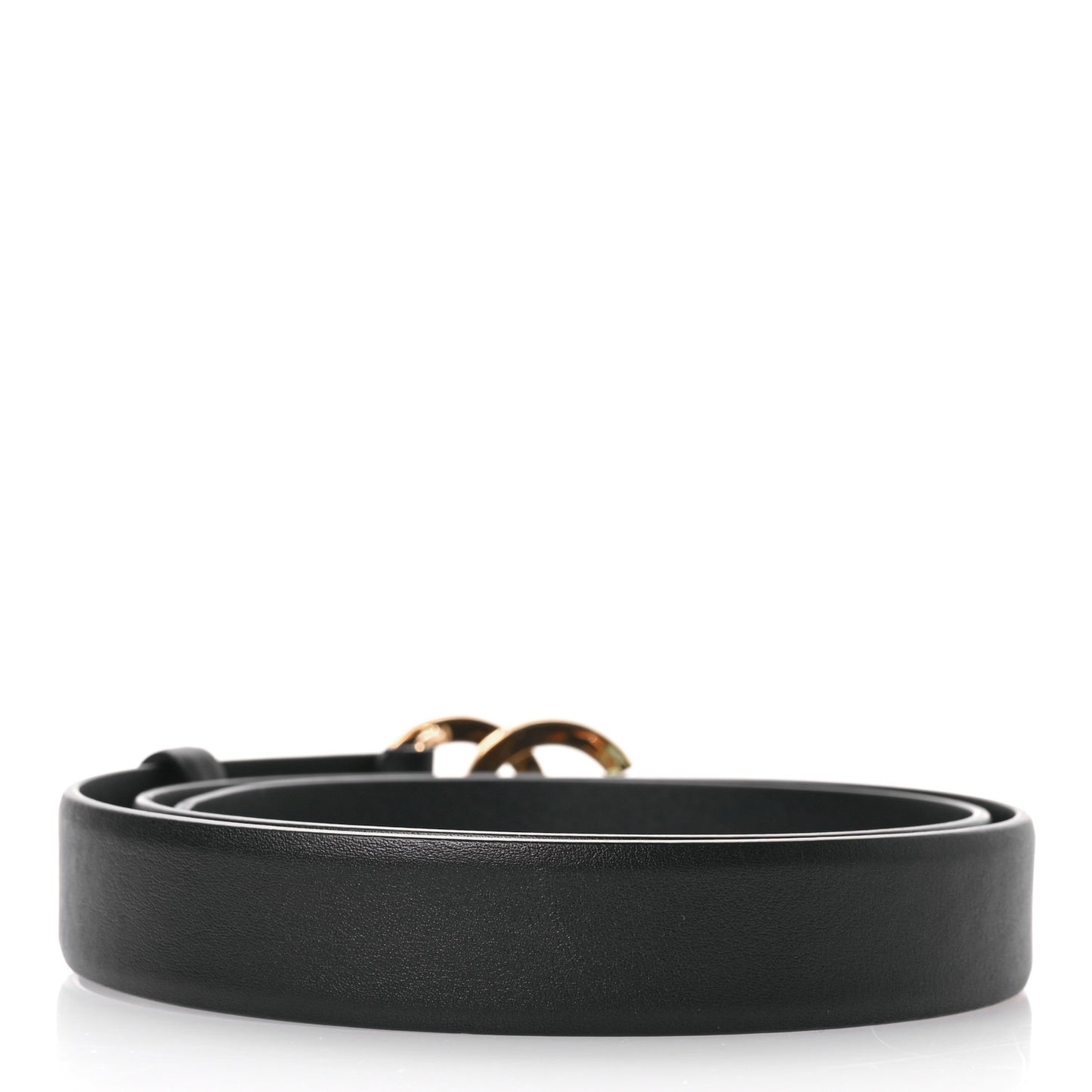 Calfskin Paris Button CC Belt 80 32 Black