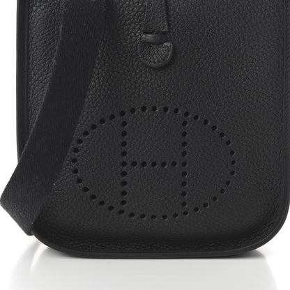 Hermes Taurillon Clemence Evelyne TPM Black 9 of 10
