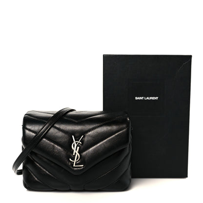 Saint Laurent Calfskin Y Quilted Monogram Toy Loulou Crossbody Bag Black 12 of 12