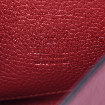 Valentino Garavani Pebbled Calfskin Medium Rockstud Flip Lock Crossbody Bag Red 6 of 10
