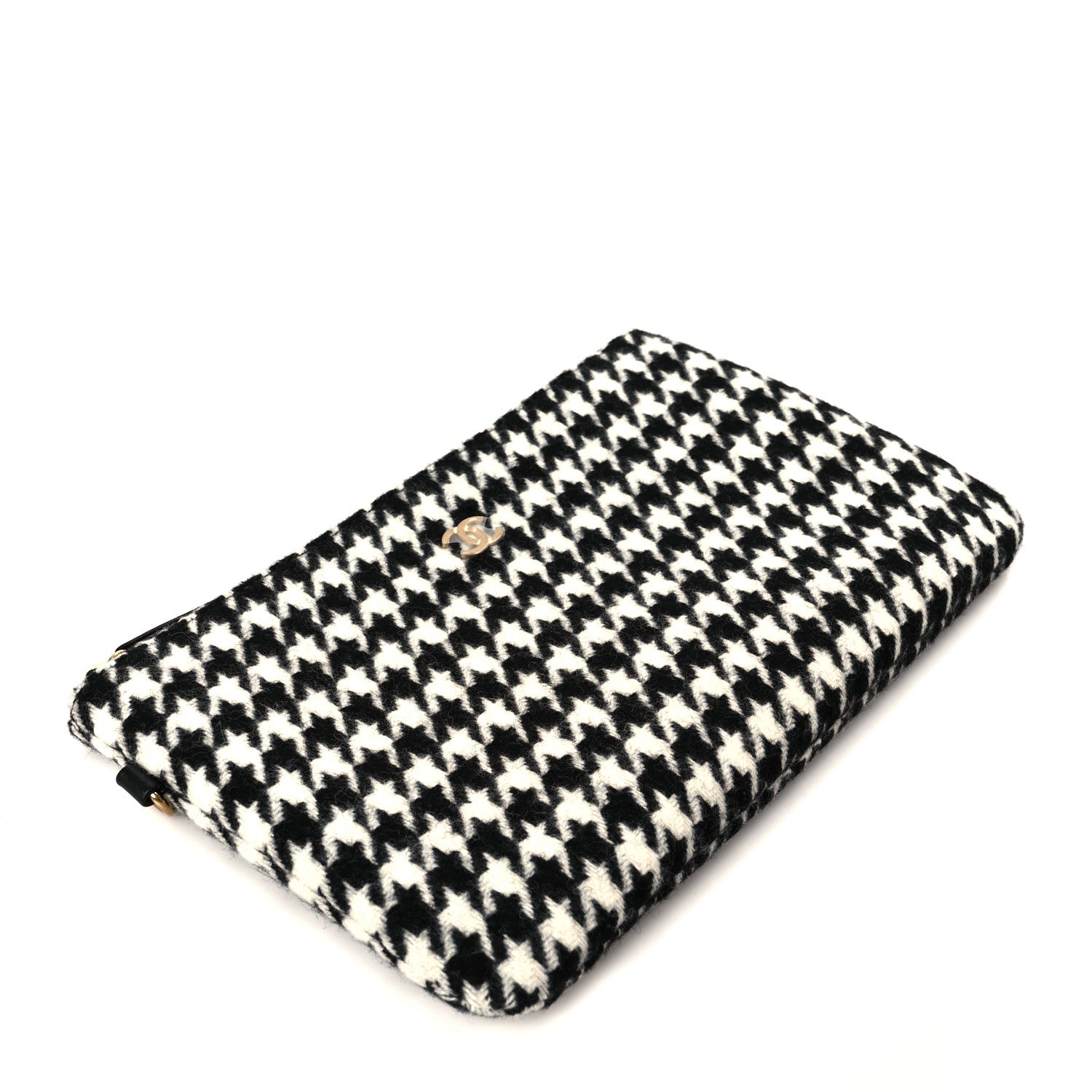 Chanel Tweed Houndstooth Chanel 22 Removable Pouch Black Ecru 4 of 6
