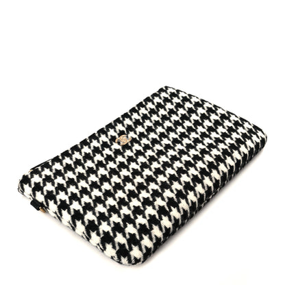 Chanel Tweed Houndstooth Chanel 22 Removable Pouch Black Ecru 4 of 6