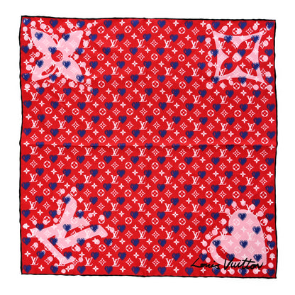 Louis Vuitton Silk I LV U Square 45 Scarf Red 1 of 3