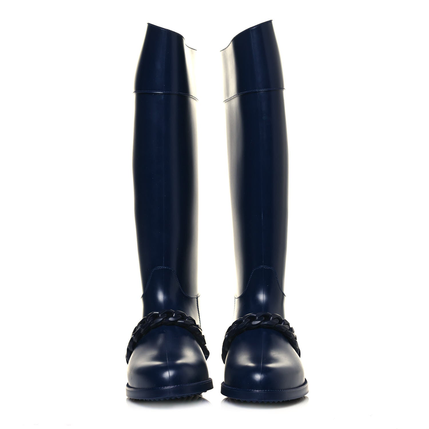 Givenchy PVC Chain Strap Rain Boots 39 Black 2 of 7