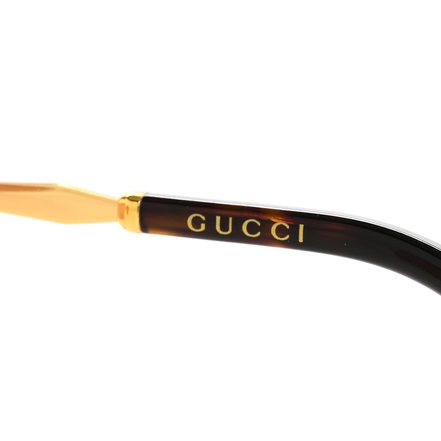 Gucci Metal Round Frame GG0595S Sunglasses Gold Black 5 of 7