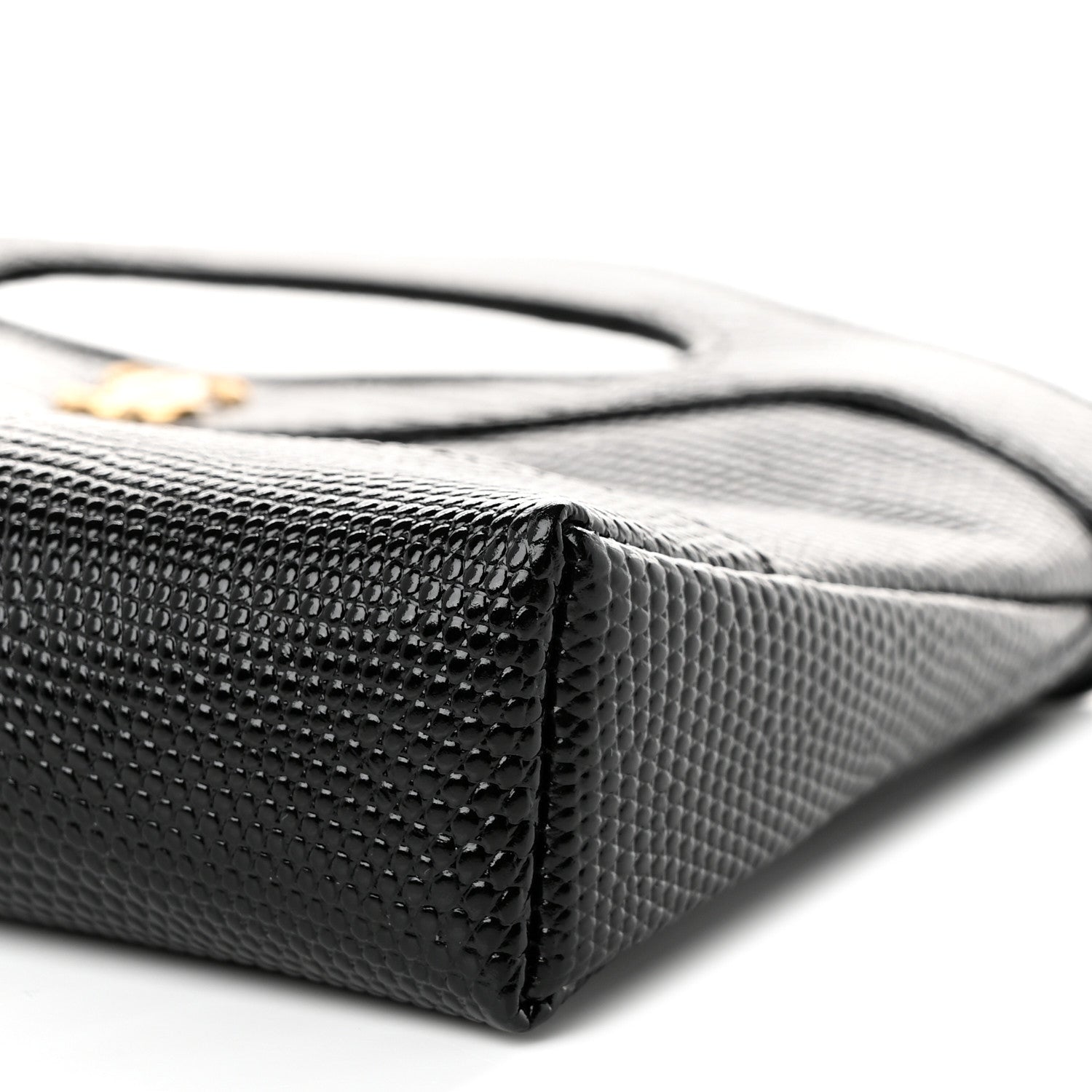 Chanel Calfskin Lizard Embossed Quilted Nano 31 Shopping Bag Black 9 of 10