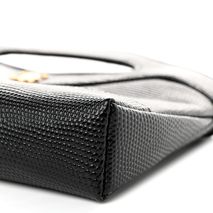 Chanel Calfskin Lizard Embossed Quilted Nano 31 Shopping Bag Black 9 of 10
