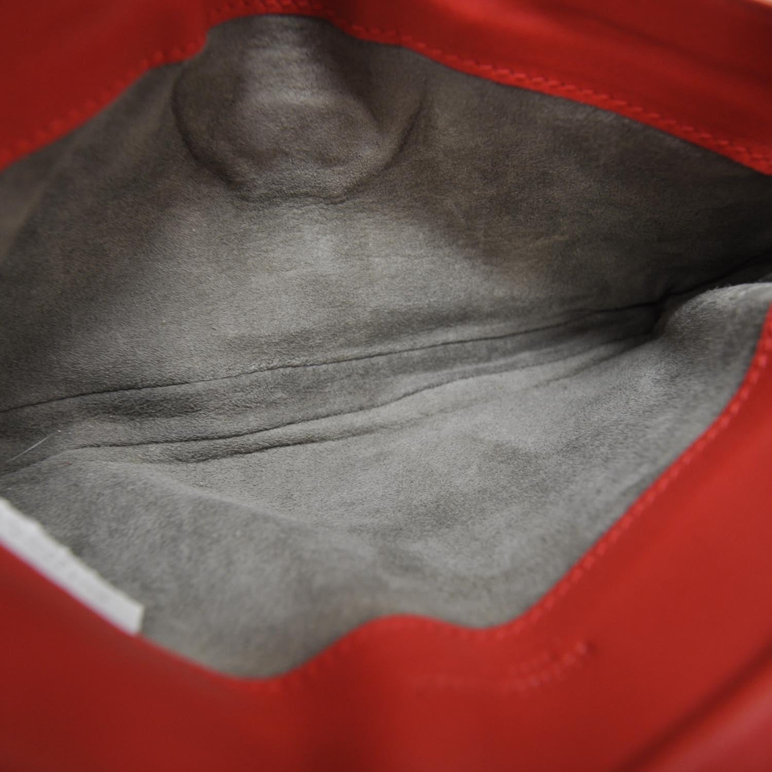 Bottega Veneta Snakeskin Clutch Red 6 of 9