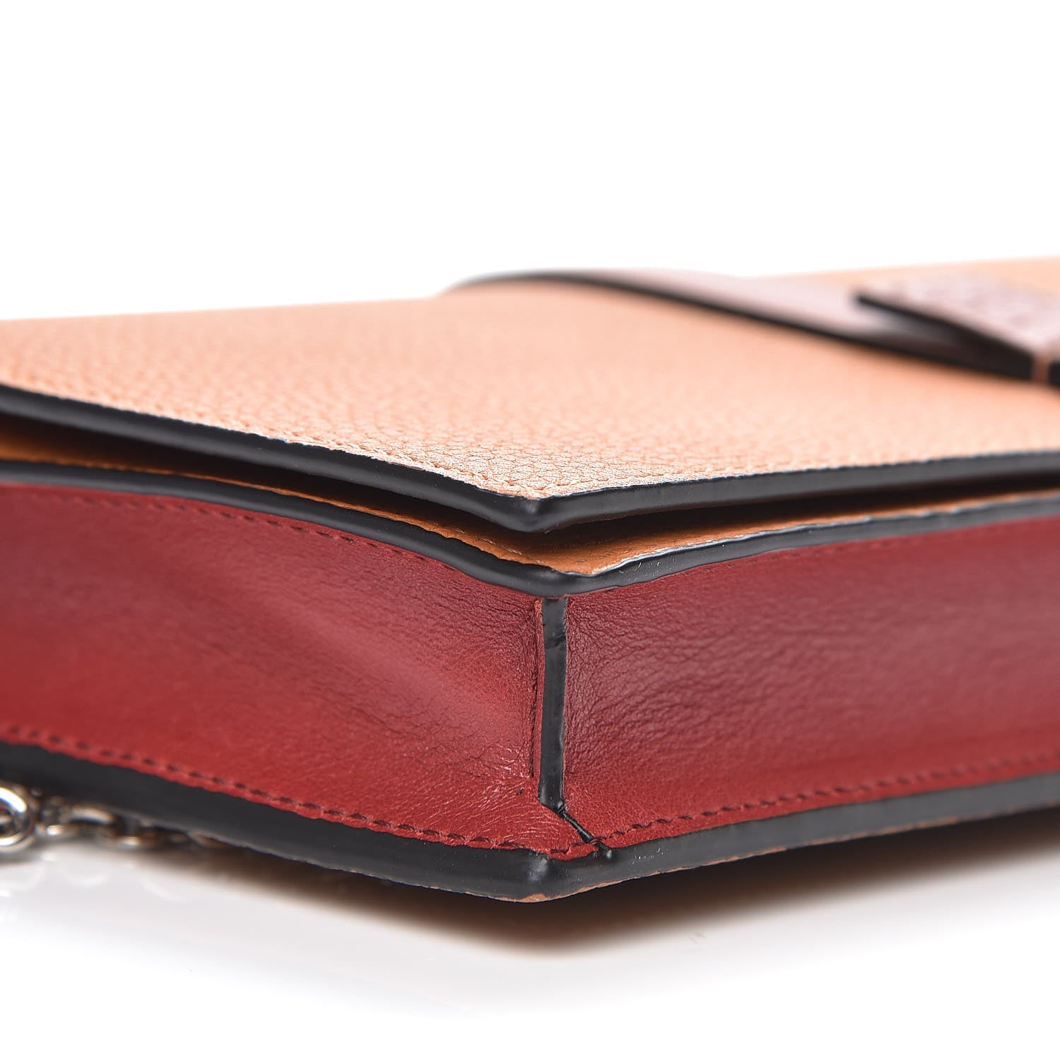 Loewe Grained Calfskin Chain Wallet Caramel Pecan 9 of 10