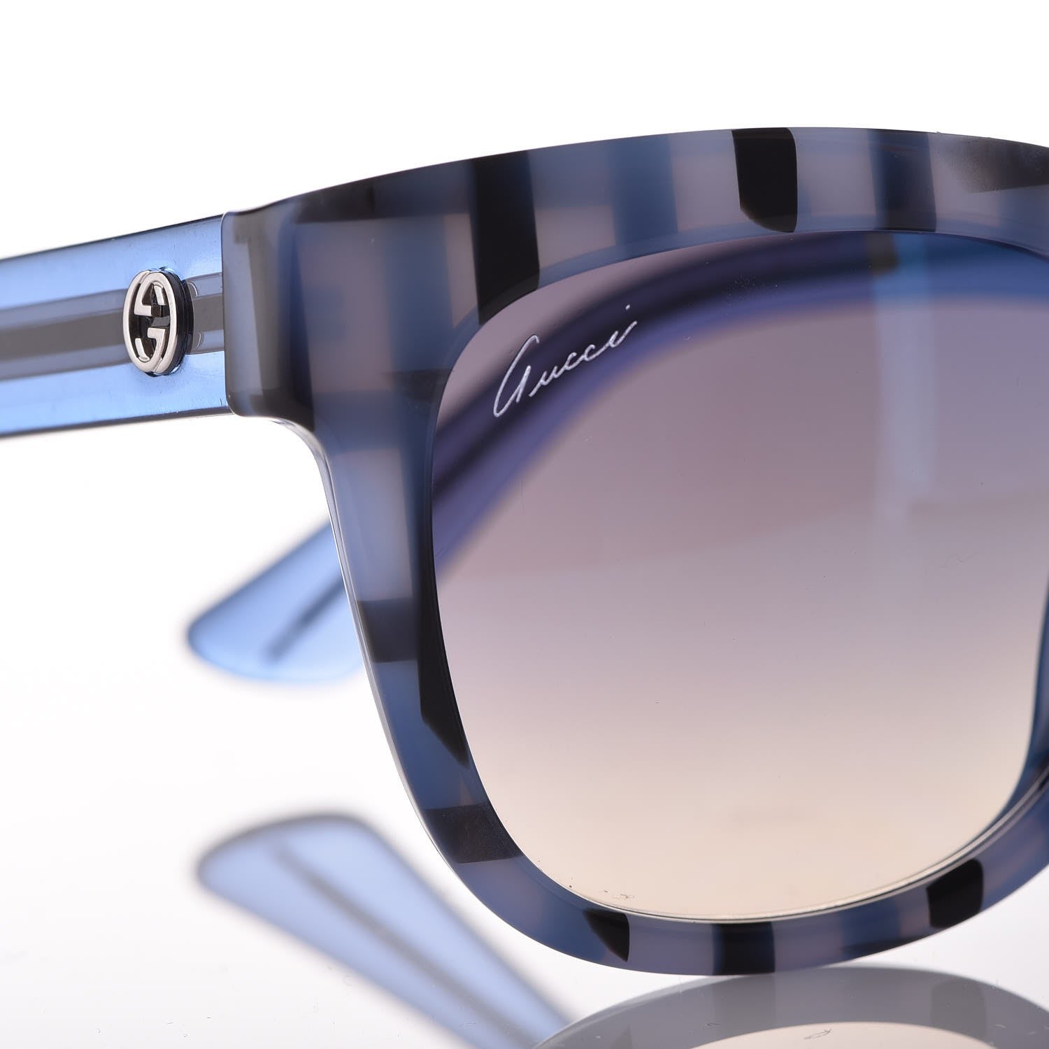 Gucci Acetate Sunglasses GG 3756/F/S Blue 7 of 7
