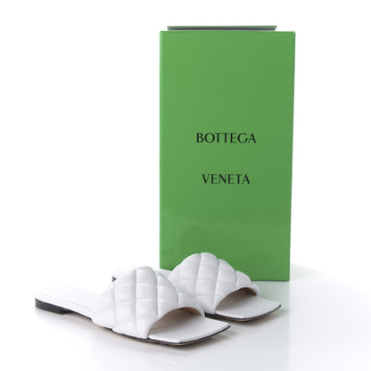Bottega Veneta Nappa Matelasse Padded Flat Sandals 37.5 Optic White 8 of 8