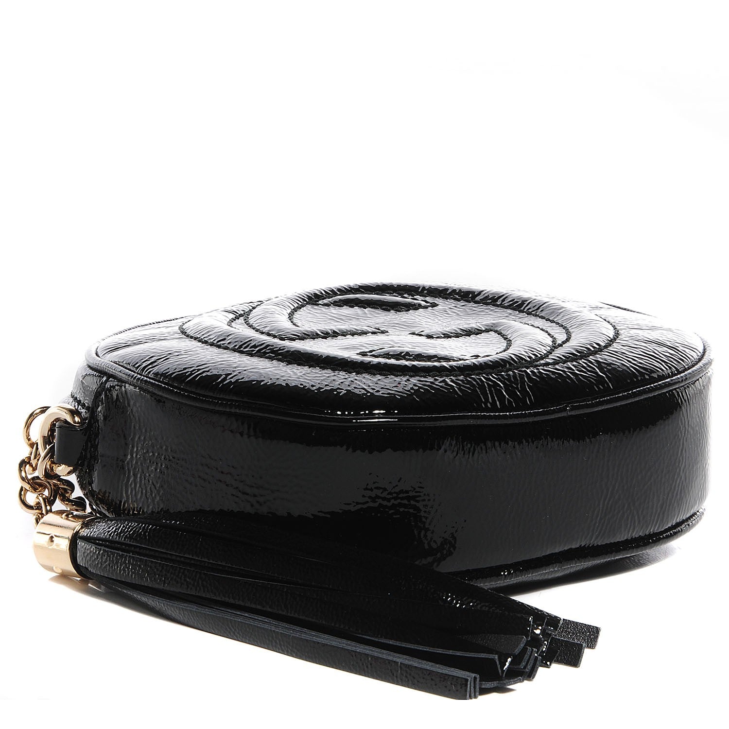 Gucci Patent Mini Soho Chain Bag Black 7 of 7