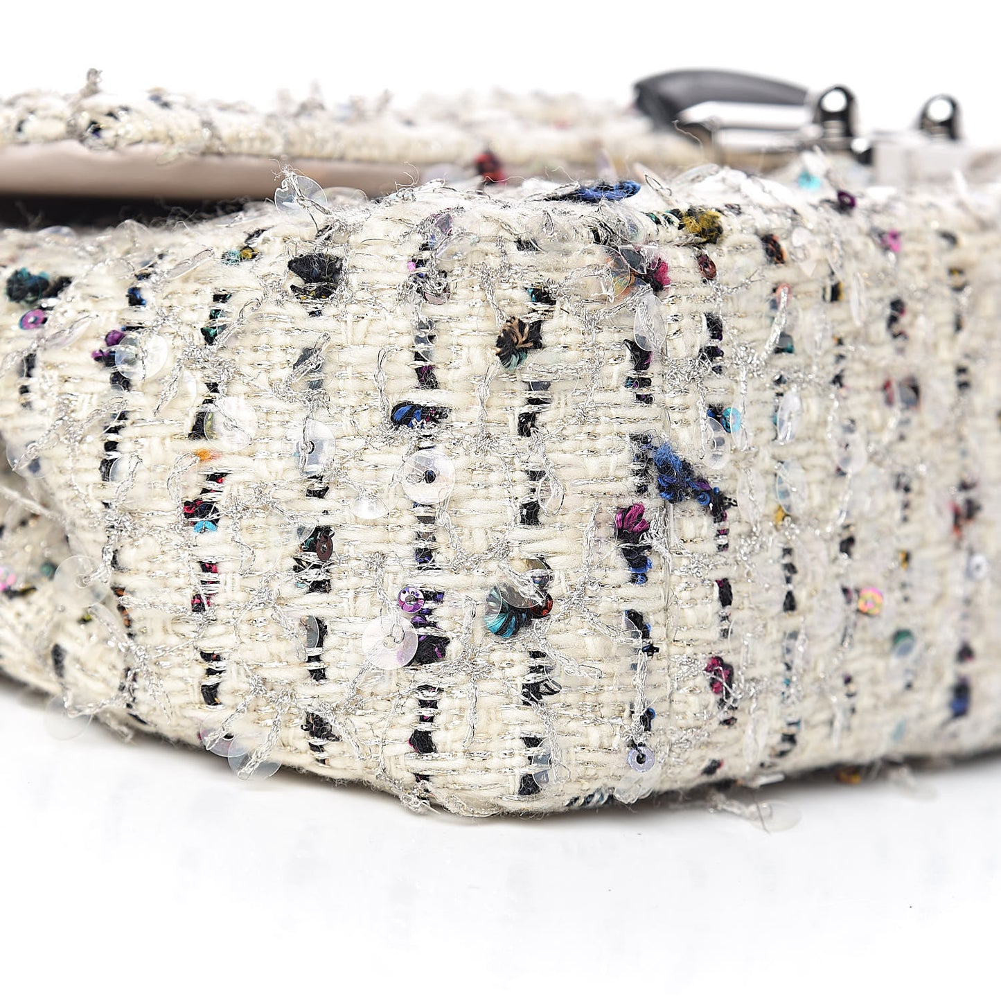 Tweed Medium Miss Dior Flap White Multicolor