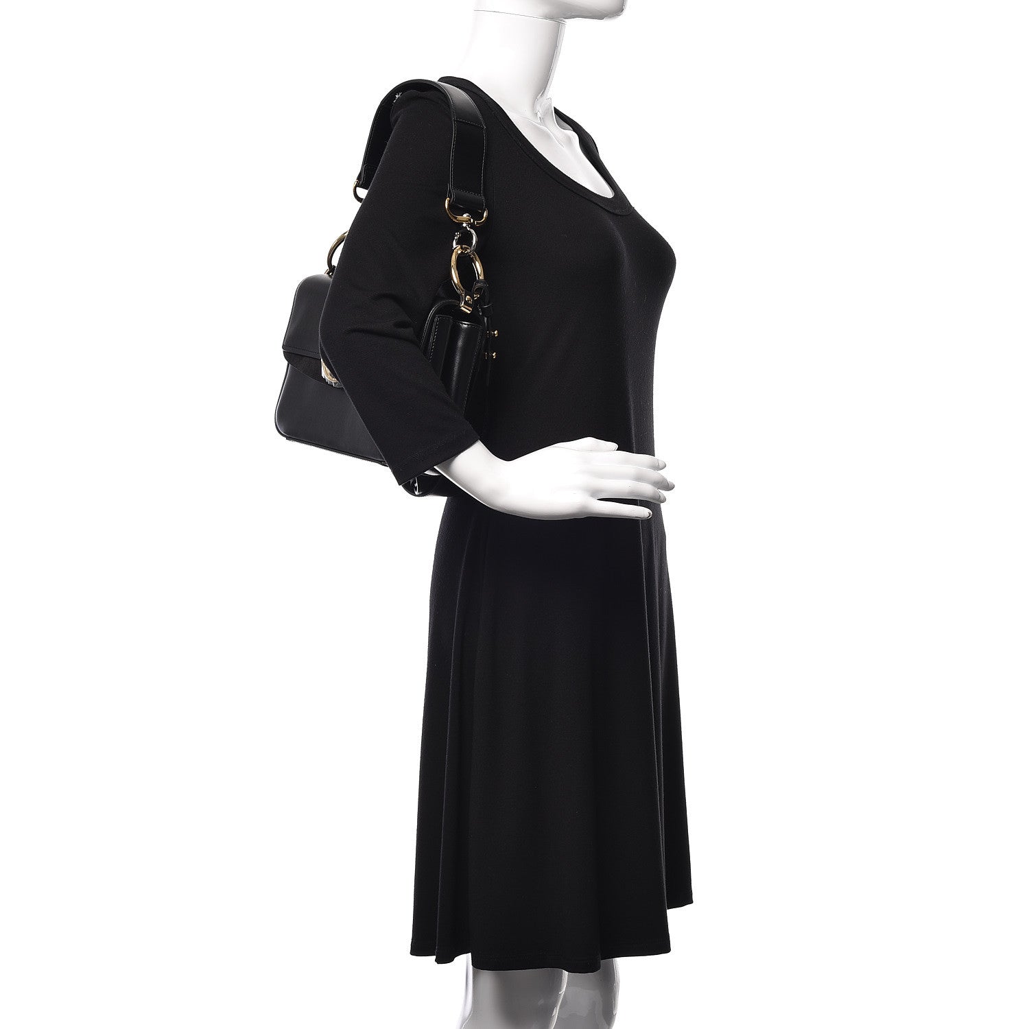 Chloe Calfskin Small C Double Carry Black 2 of 10