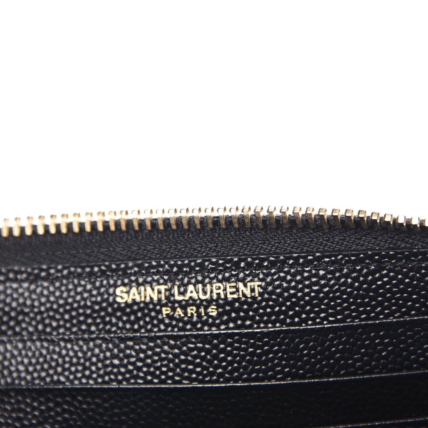 Saint Laurent Grain De Poudre Monogram Smartphone Zip Around Wristlet Wallet Black 6 of 8